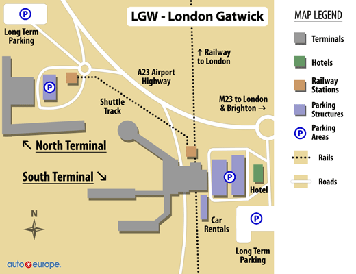 Gatwick arrivals terminals