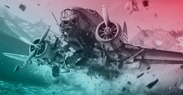 Crashing plane